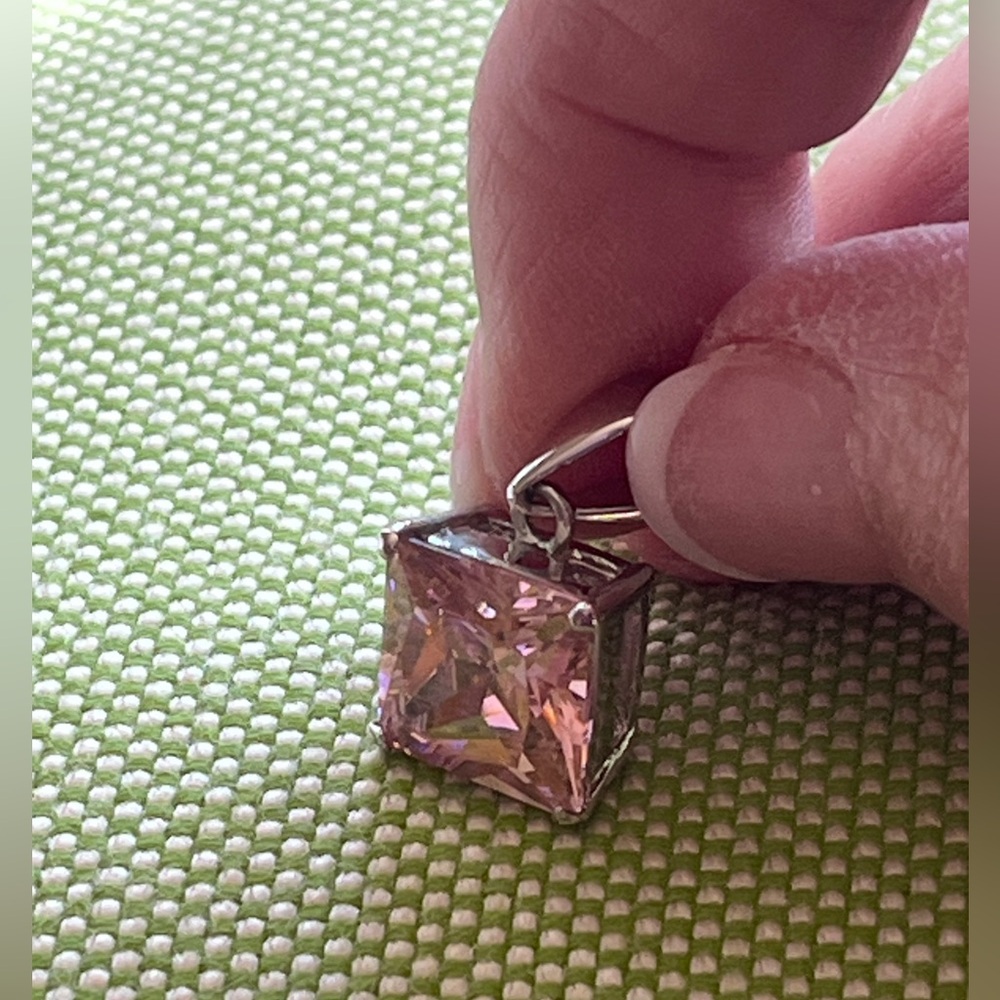Pink stone pendant